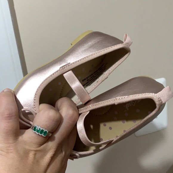 Blush Pink Toddler Flats with strap - Picture 7 of 7